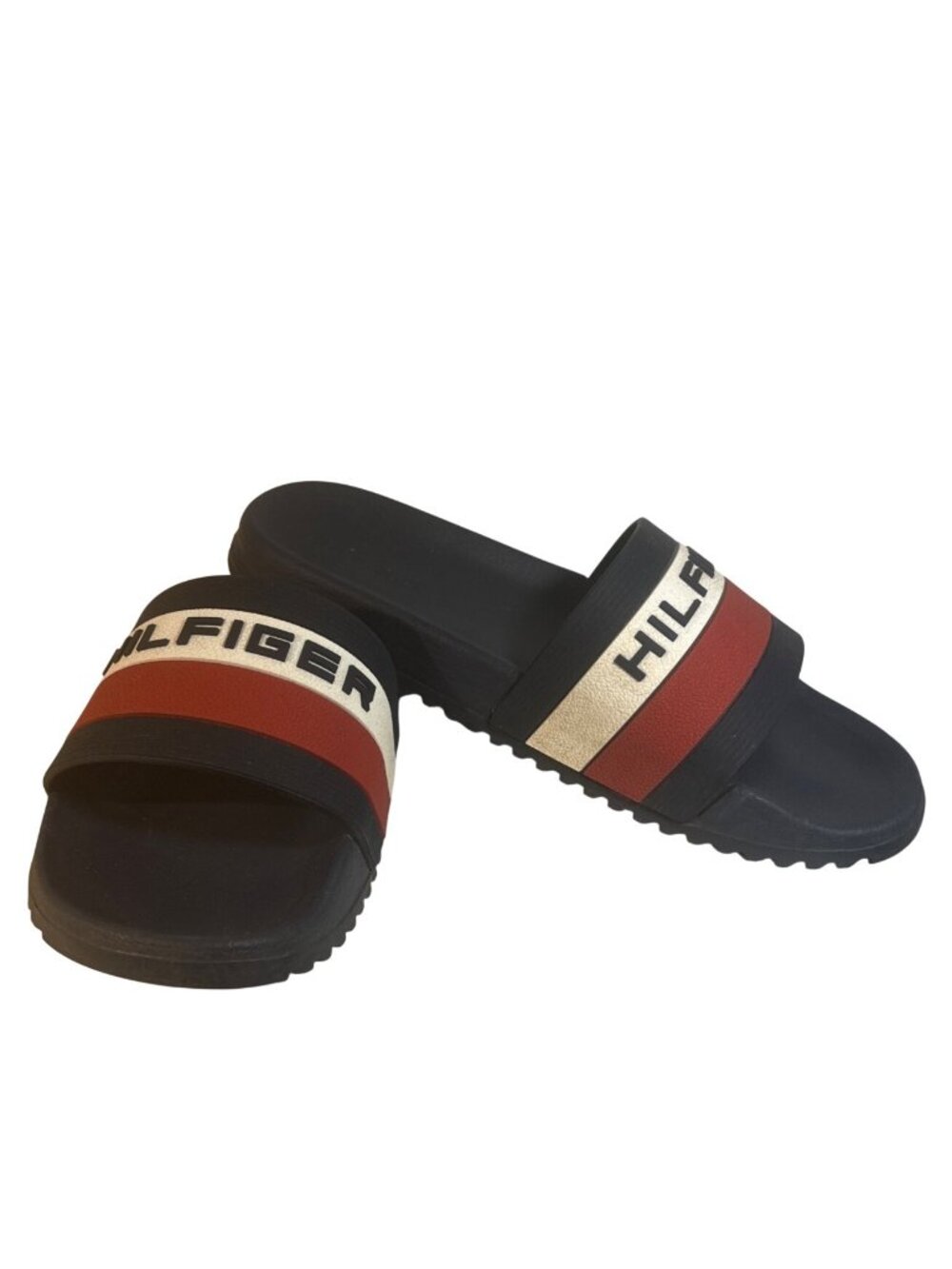Tommy Hilfiger Slide Sandals Men7M Navy Red White